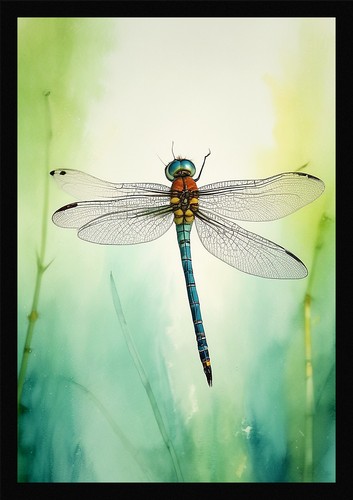 Dragonfly art beautiful framed - beautiful,