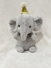 Jellycat Jollipop Elephant Grey With Party Hat discontinued rare collectible