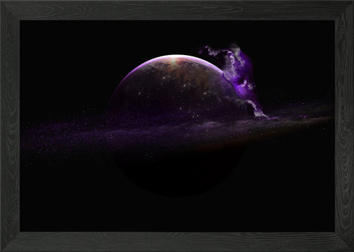 Broken planet framed wall art - planet,