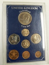 1982 Uncirculated coin set and Charles/Diana wedding Crown Sealed plastic case