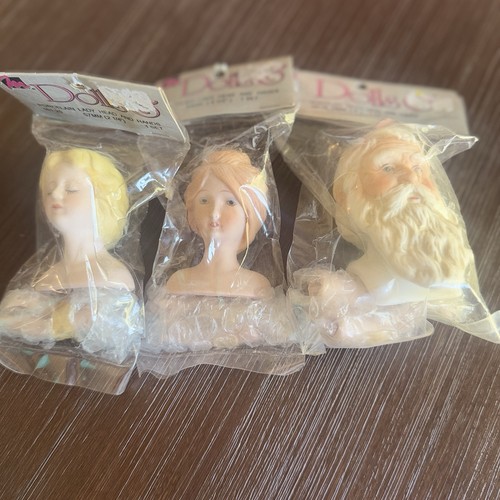Porcelain doll heads and hands - porcelain,