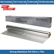 Kitchen Tin Foil Roll Aluminium Catering Foil 450mm x 75m Strong Food Wrapping