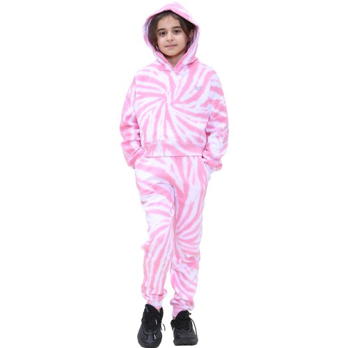 Kids tie dye pink tracksuit - tie,