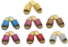 Women's Ladies Faux Leather Slippers Mules Sandals Flip-Flop Sizes 3-8 Summer