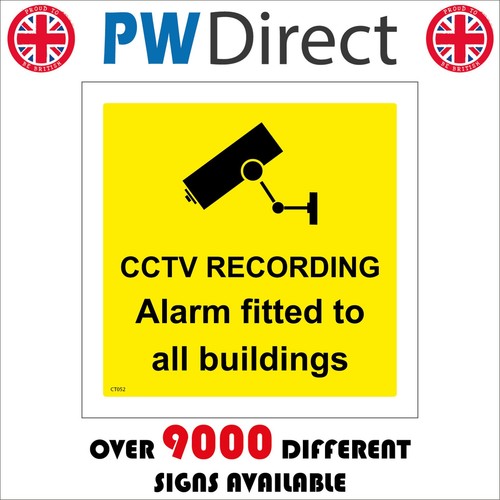 Sign cctv recording alarm - sign,