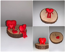 Hearts Sitting Knitted