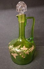 Antique Victorian Green Glass