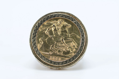 1979 gold full sovereign ring - full,