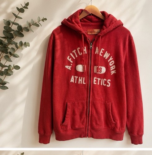 Abercrombie fitch red zip - abercrombie,