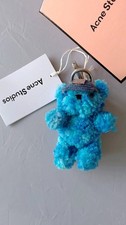Acne Studios Teddy Keyring Bag Charm Dusty Blue Unisex