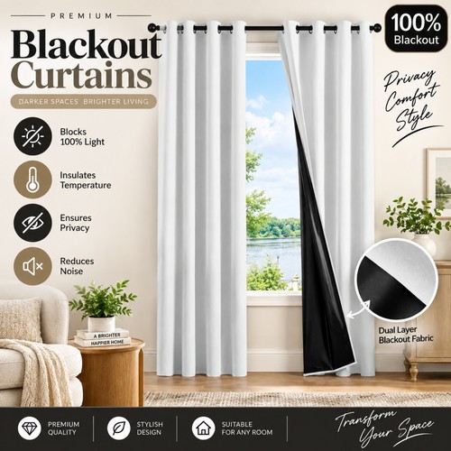 Blackout curtains pair - curtains,