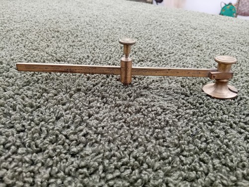 Vintage brass glass cutter - brass,