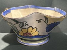 Vintage 1930s Floral Bowl Vase