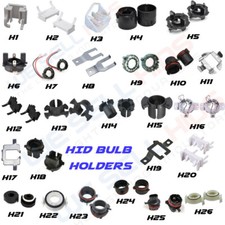 2x HID Bulb Holders Headlight Adapter for fitting aftermarket Led Kits UK SELLER