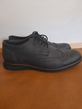 Red Level Dark Grey Lace Up Formal Shoes Leather Size 10