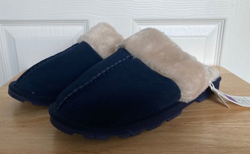 New ladies navy suede - suede, fur