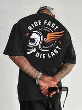 Skull T-Shirt Mens Biker
