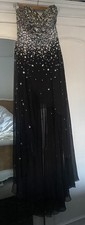 Black chiffon  Gem Encrusted