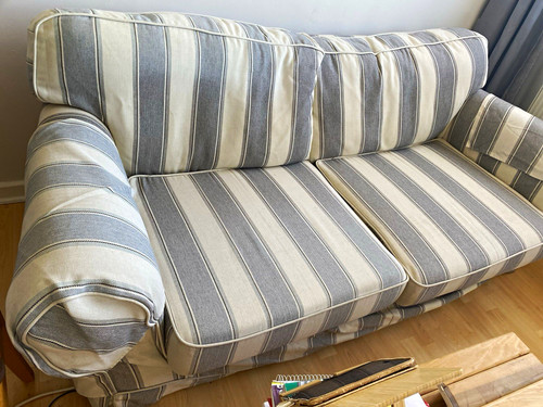 Striped fabric sofa with - fabric,