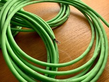 8 lengths of lime green Canford Audio HST microphone cable, totalling 35 metres