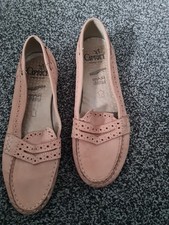 CAPRICE ON AIR MOCCASIN FLAT SHOES SIZE 6 LIGHT TAN