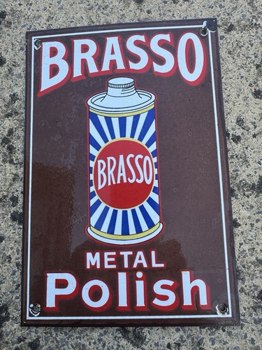 Brasso enamel sign - brasso,