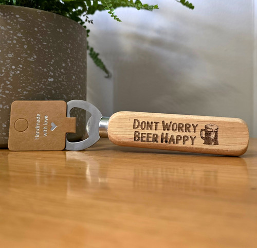 Wooden handle bottle opener - bottle,