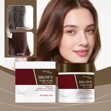 Refresh Color Brown Hair Mask Restore Shine Hydrates Hair, Hair Care Mask N R4U6