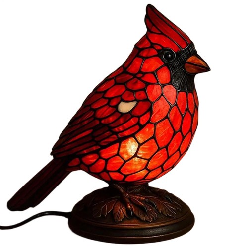 Cardinal bird table - table, lamp