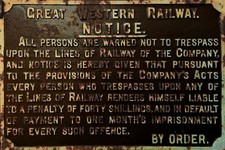 GWR Railway Trespass Warning