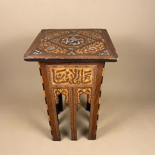 Marquetry side table square - marquetry,