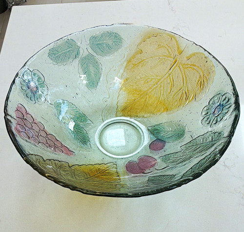 Vintage soga glass fruit bowl - vintage,