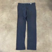 Tommy Hilfiger Chino Trousers Mens 33" Regular Fit Stretch Pants, Navy Blue