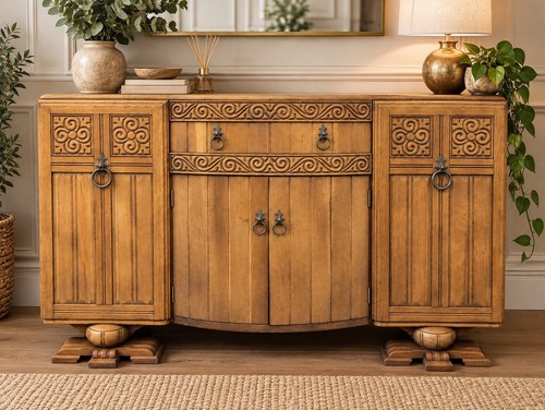 Art deco carved - carved, sideboard