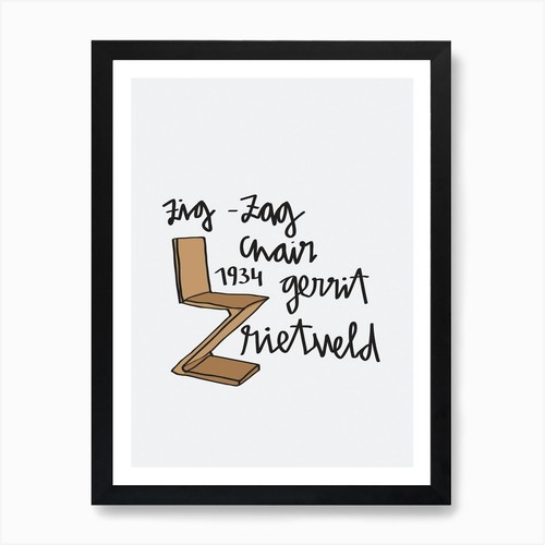Zig zag rietveld chair - zig,