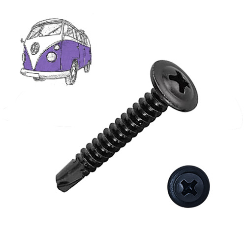 Black self drilling wafer - black,