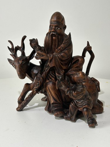 Antique wooden statue chinese - statue,,