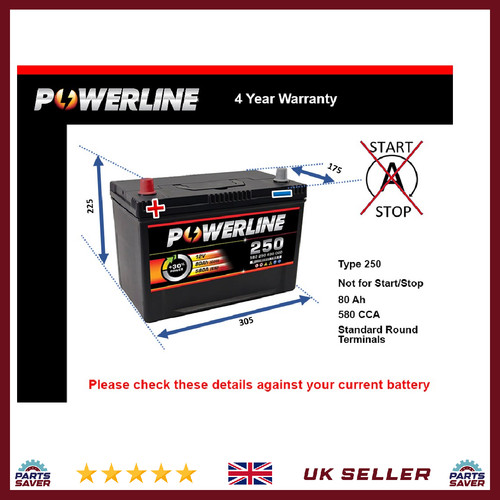 Car battery 250 powerline - car,