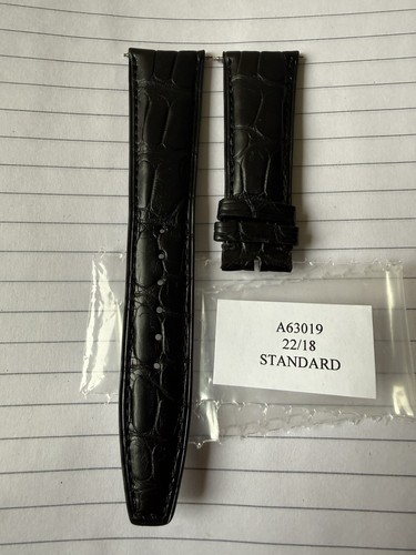 Iwc black leather - strap, 22mm