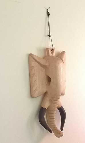 African elephant mask with - african,