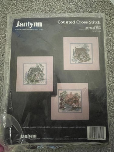 Cottage trio cross stitch kit - trio,