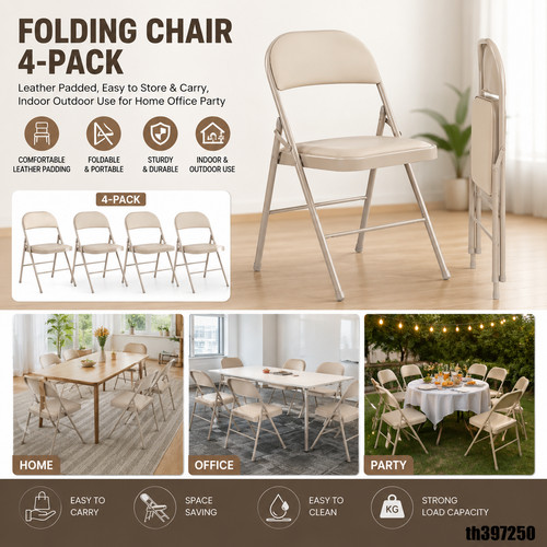 Pack padded folding chairs - folding,