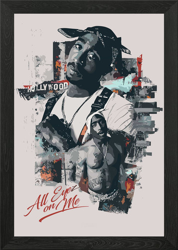Tupac shakur portrait framed - tupac,
