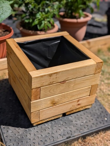 Handmade wooden planter - wooden,