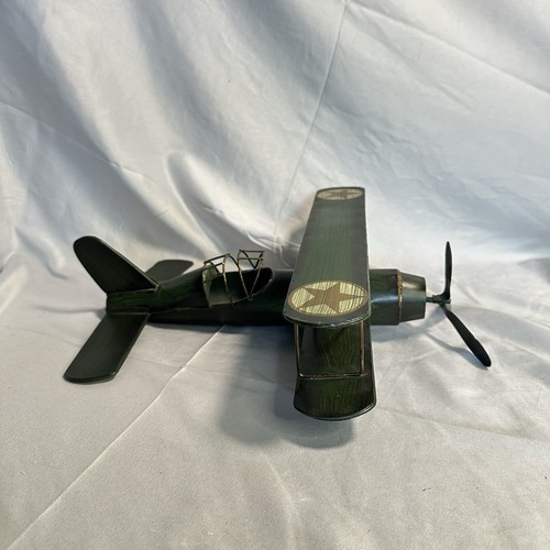 Vtg inspired metal biplane - vtg,