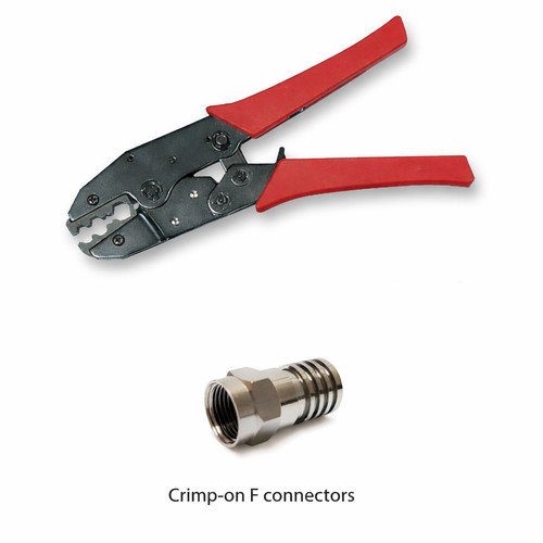 Crimping tool with crimp on - tool, crimp-on