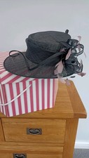 Charcoal Grey Hat, Dusky Pink