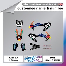 CUSTOM KTM MX Graphics Kit Motocross Graphics SX 50cc SX 50 MINI 2019