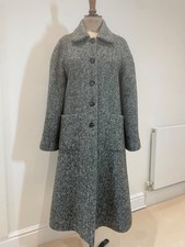 Brora wool tweed swing coat forest green Size 10 