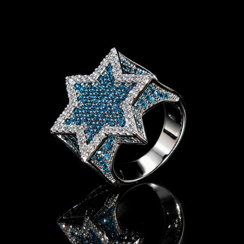 Mens star pinky ring 925 - mens,